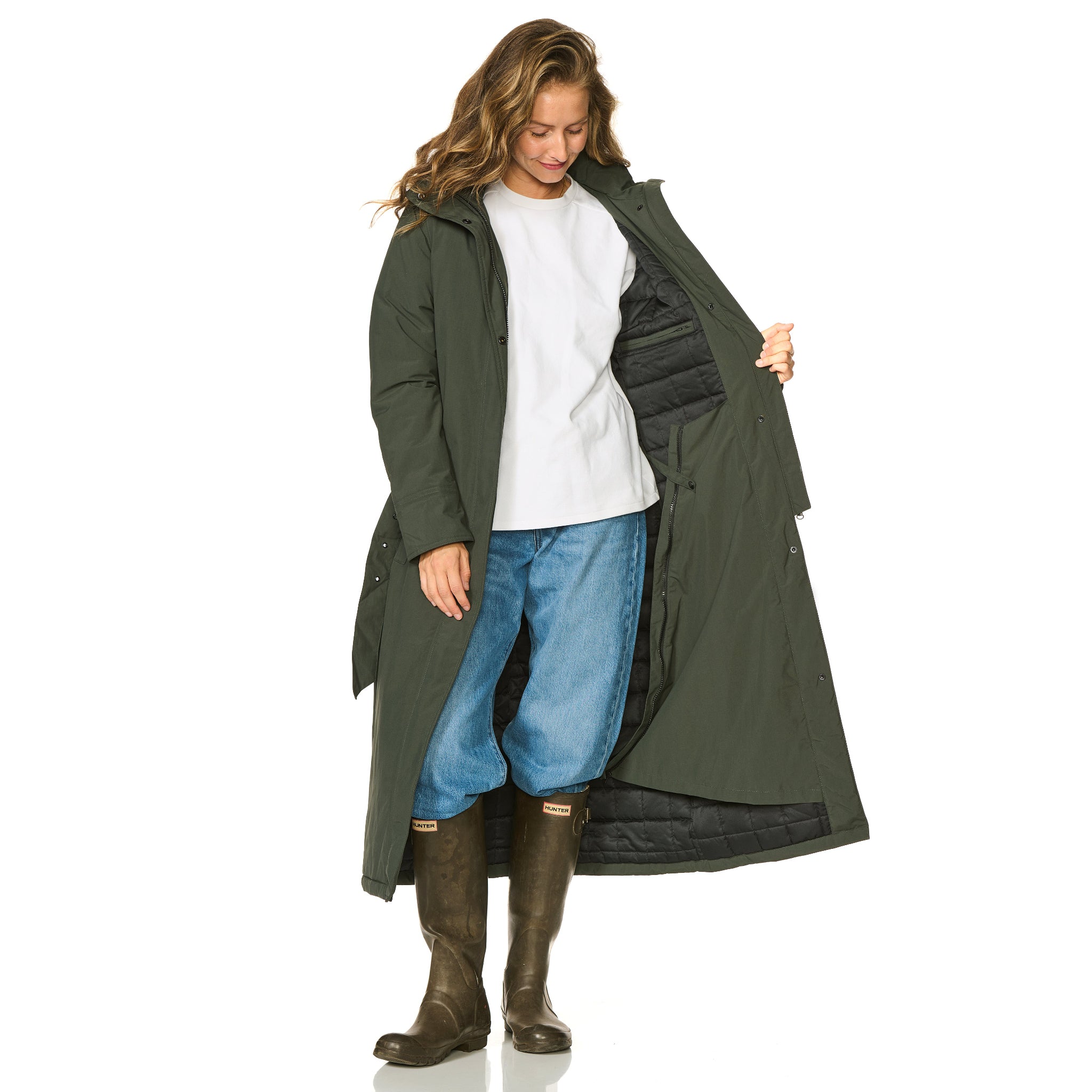 Winterjas Toronto donkergroen happy rainy days