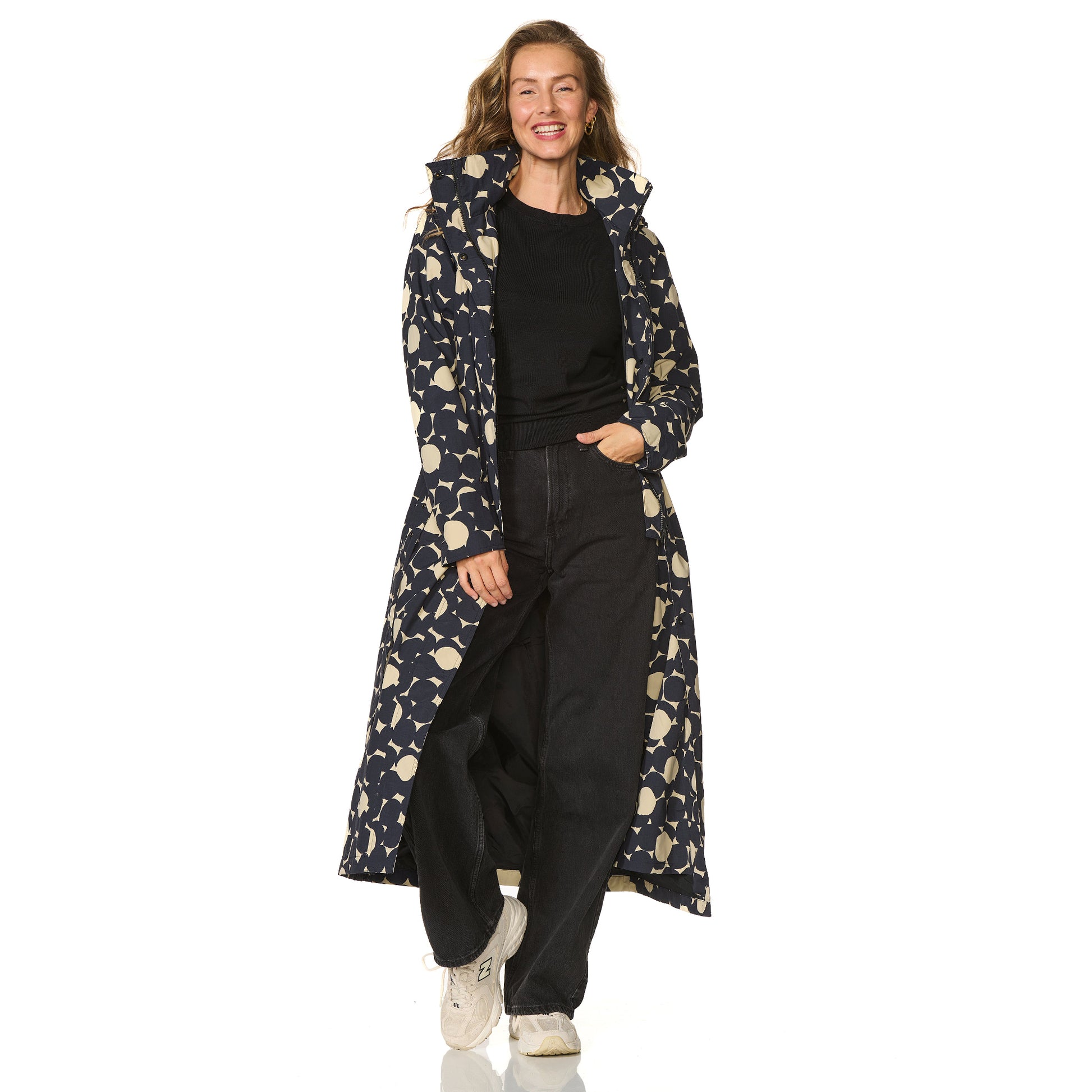 Lange regenjas Montreal print sand Happy Rainy Days 