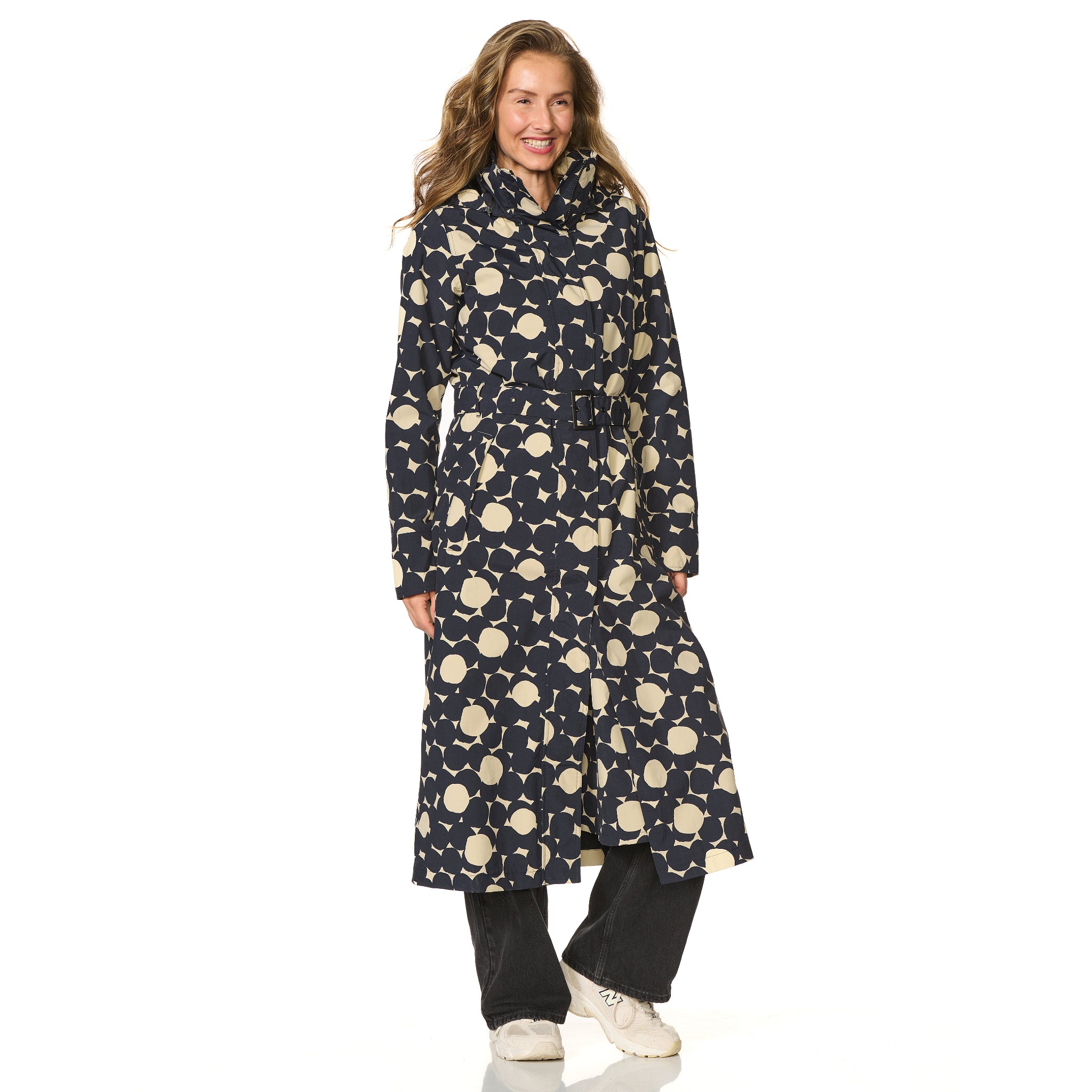 Lange regenjas Montreal print sand Happy Rainy Days 