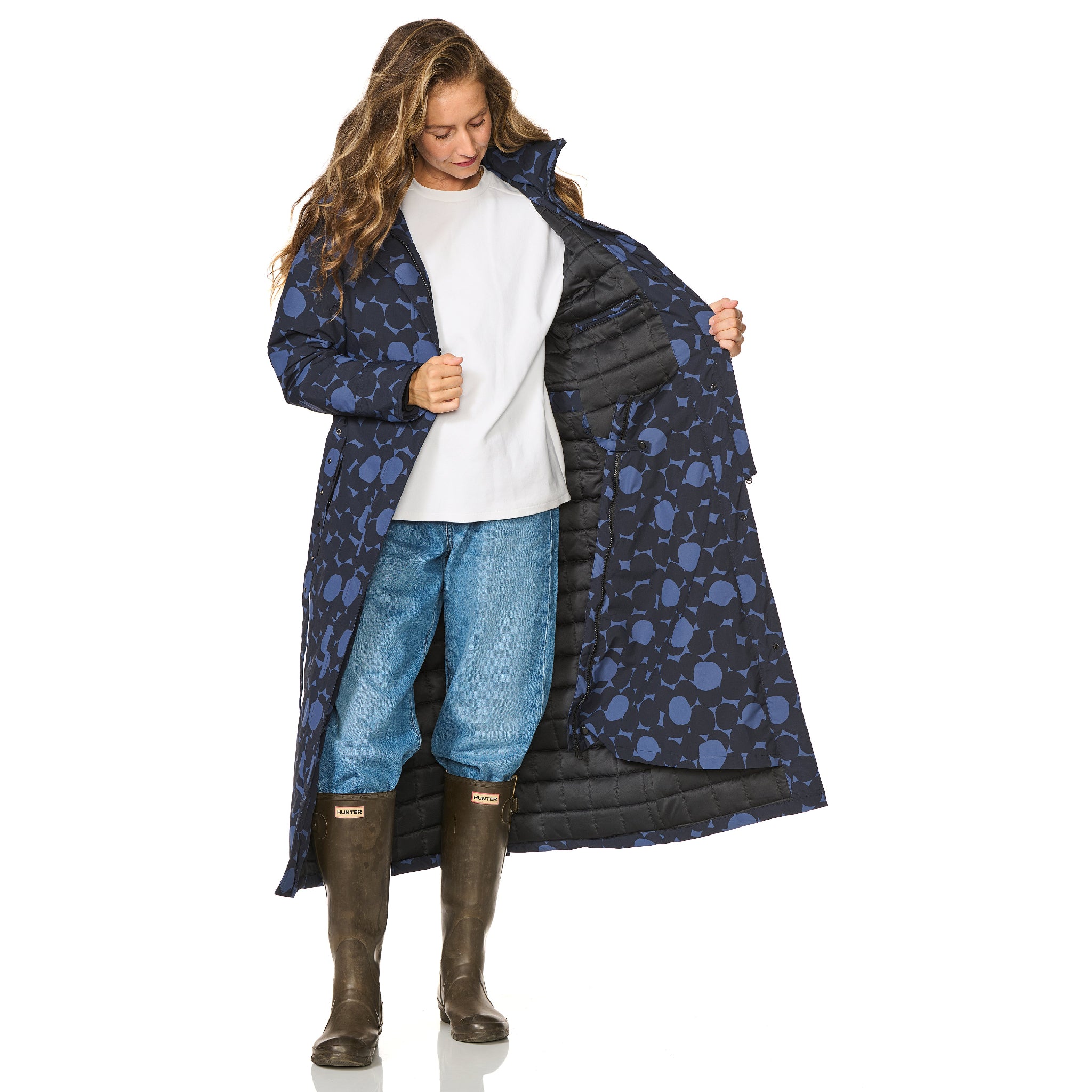 Winterjas Toronto print happy rainy days